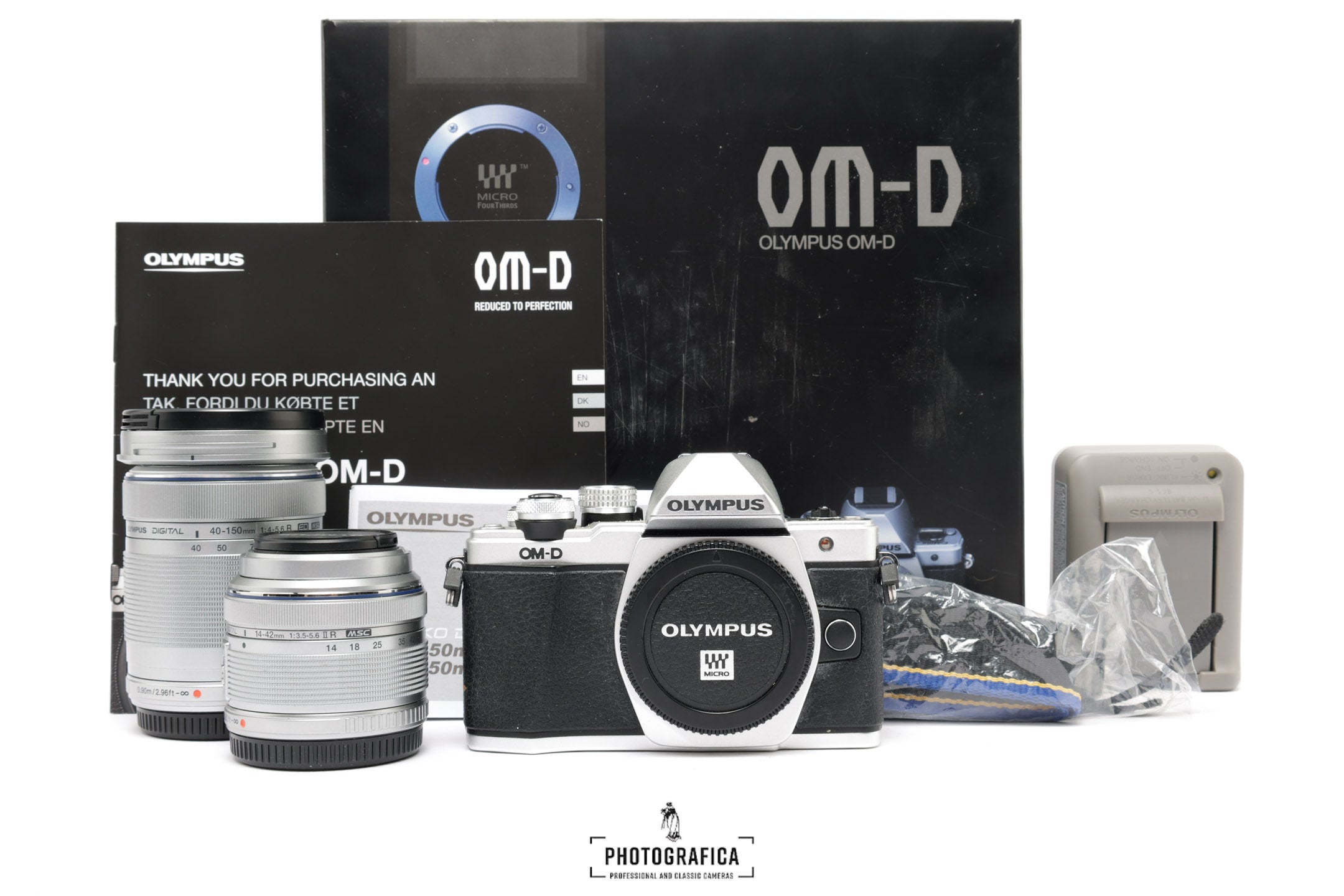 OLYMPUS OM-D E-M10 MARK II SILVER + 14-42 & 40-150 – Photografica