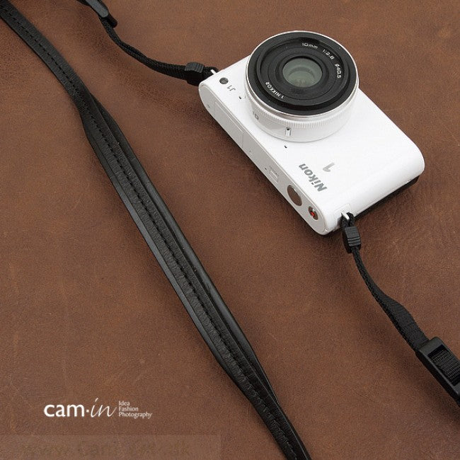 CAM-IN 2841  LÆDER REM SORT  (9MM)