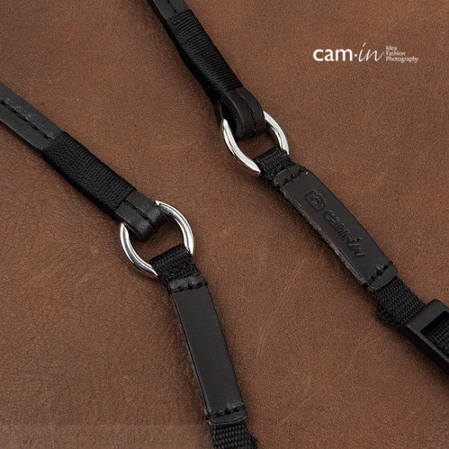 CAM-IN 2841  LÆDER REM SORT  (9MM)